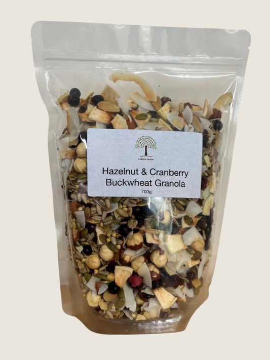 Hazelnut & Cranberry Buckwheat Granola 700g - cereal from Loburn Grove - Gets yours for $20! Shop now at The Riverside Pantry