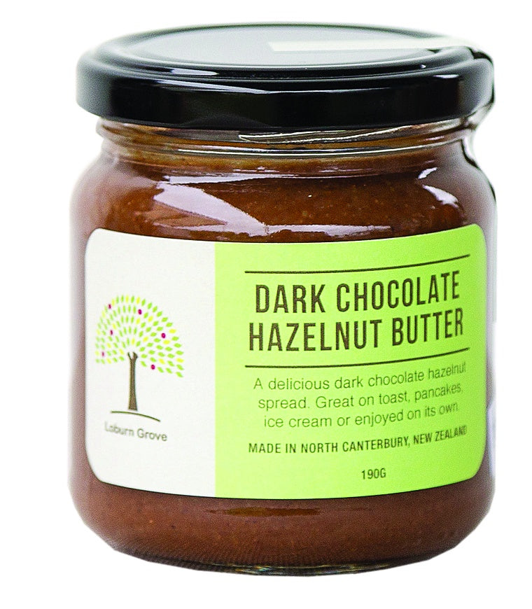 Hazelnut Dark Chocolate Butter 190g - spread from Loburn Grove - Gets yours for $13.50! Shop now at The Riverside Pantry