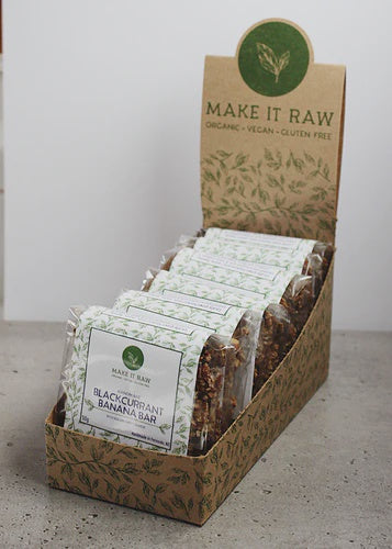 Blackcurrant Banana Bar 50gm - snack from Make It Raw - Gets yours for $5.50! Shop now at The Riverside Pantry