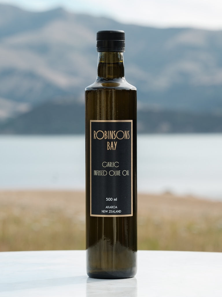 Garlic Infused Olive Oil 500ml - oil from Robinsons Bay - Gets yours for $41! Shop now at The Riverside Pantry