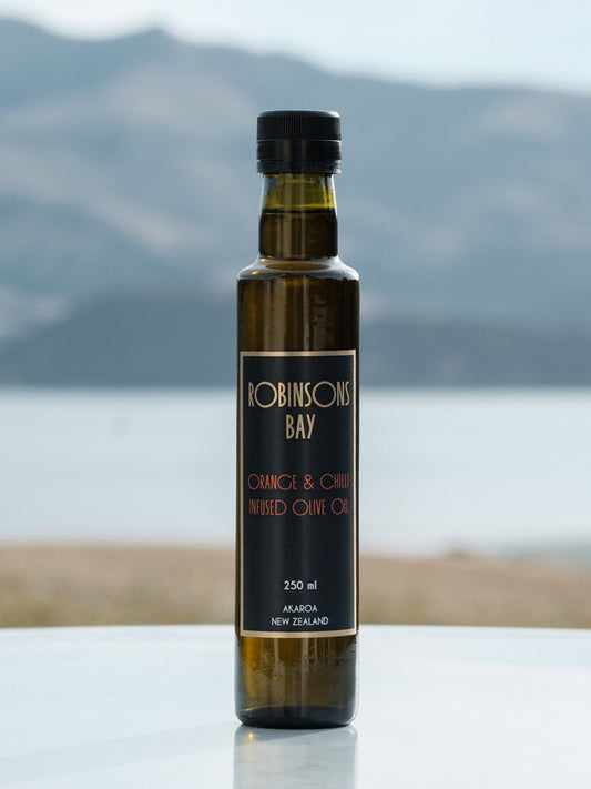 Orange & Chilli Infused Olive Oil 250ml - oil from Robinsons Bay - Gets yours for $22! Shop now at The Riverside Pantry