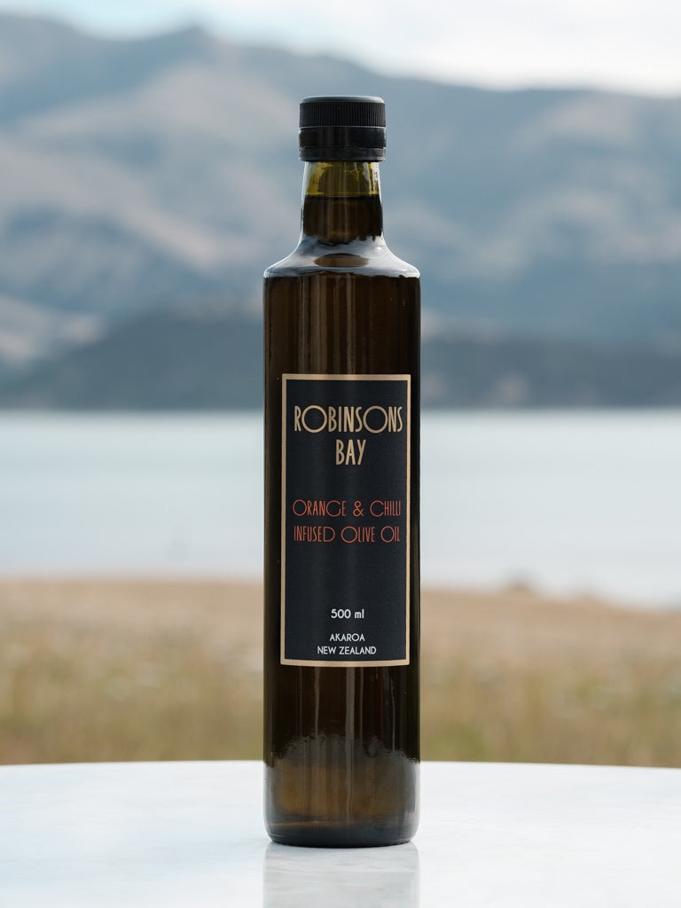 Orange & Chilli Infused Olive Oil 500ml - oil from Robinsons Bay - Gets yours for $41! Shop now at The Riverside Pantry