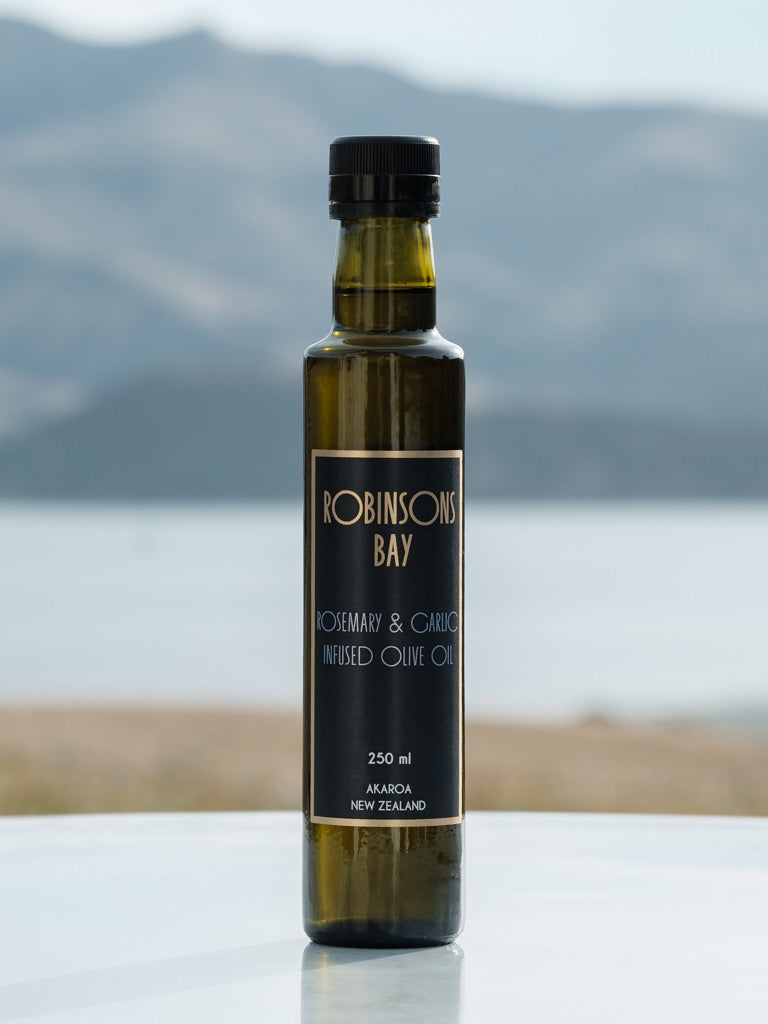 Rosemary & Garlic Infused Olive Oil 250ml - oil from Robinsons Bay - Gets yours for $22! Shop now at The Riverside Pantry