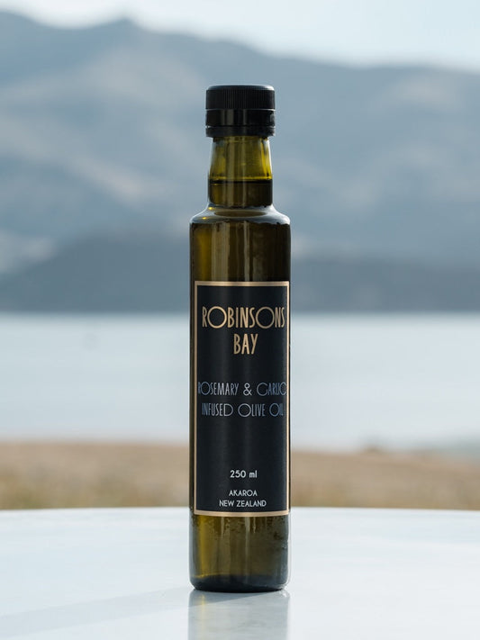 Rosemary & Garlic Infused Olive Oil 250ml - oil from Robinsons Bay - Gets yours for $22! Shop now at The Riverside Pantry