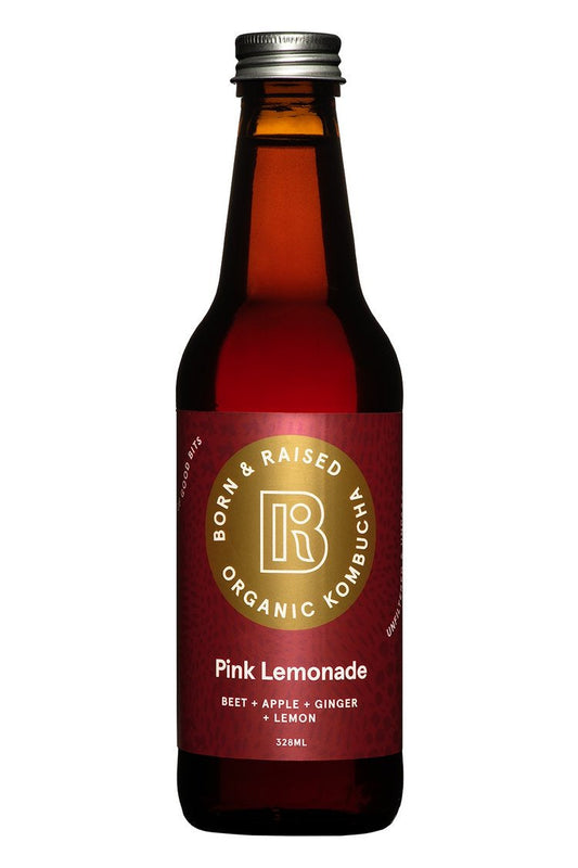 Kombucha - Pink Lemonade 328ml  (PICK UP ONLY) - beverage from Born & Raised - Gets yours for $4.49! Shop now at The Riverside Pantry