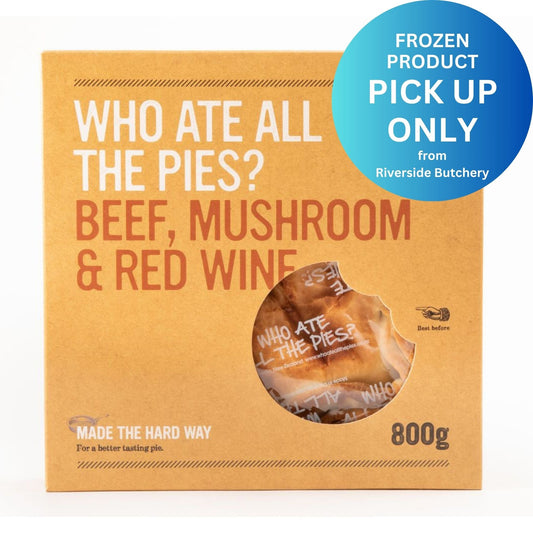 Beef, Mushroom, Red Wine Pie (FROZEN) - General from Riverside Butchery - Gets yours for $23.50! Shop now at The Riverside Pantry