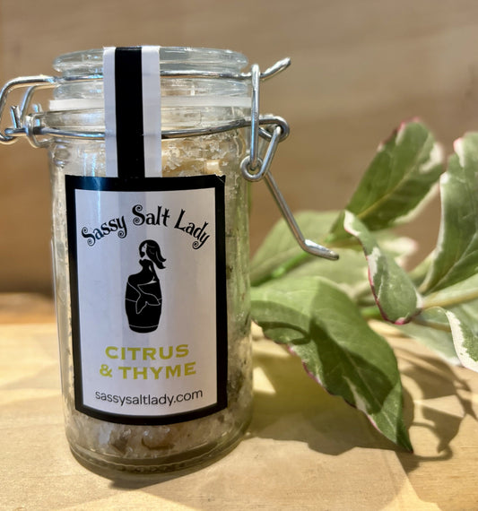 Citrus and Thyme Salt Blend - condiment from Sassy Salt Lady - Gets yours for $14! Shop now at The Riverside Pantry