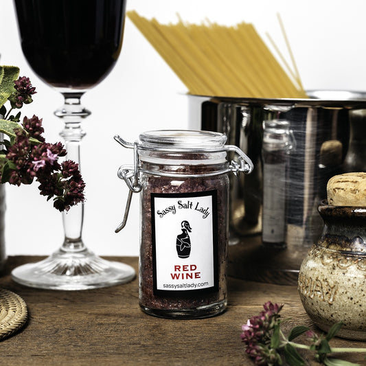 Red Wine Salt Blend - condiment from Sassy Salt Lady - Gets yours for $14! Shop now at The Riverside Pantry