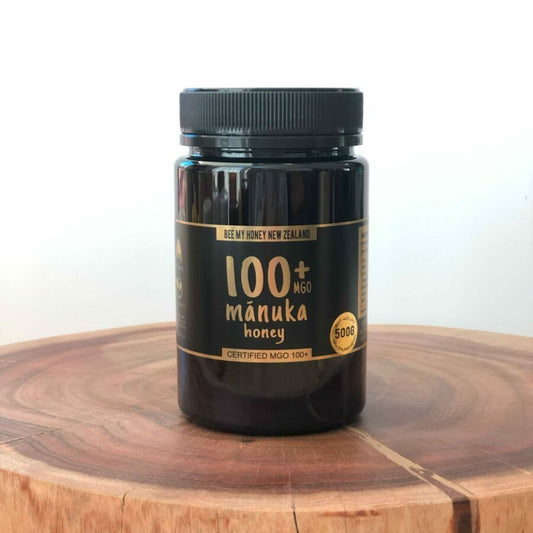 Manuka Honey 500g (100+ MGO) Batch JM214 2024 - spread from Bee My Honey - Gets yours for $35! Shop now at The Riverside Pantry