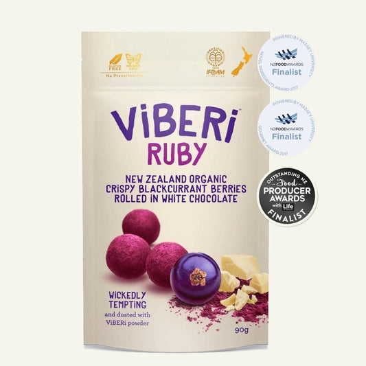 RUBY Chocolate Rolled Blackcurrants - snack from ViBERi - Gets yours for $9.90! Shop now at The Riverside Pantry
