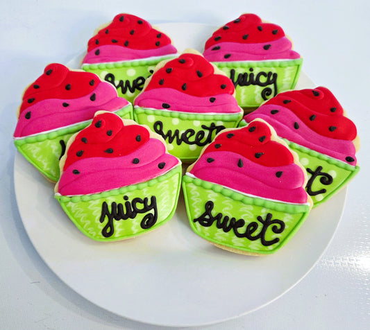 Watermelon Cupcake Vanilla Cookie
