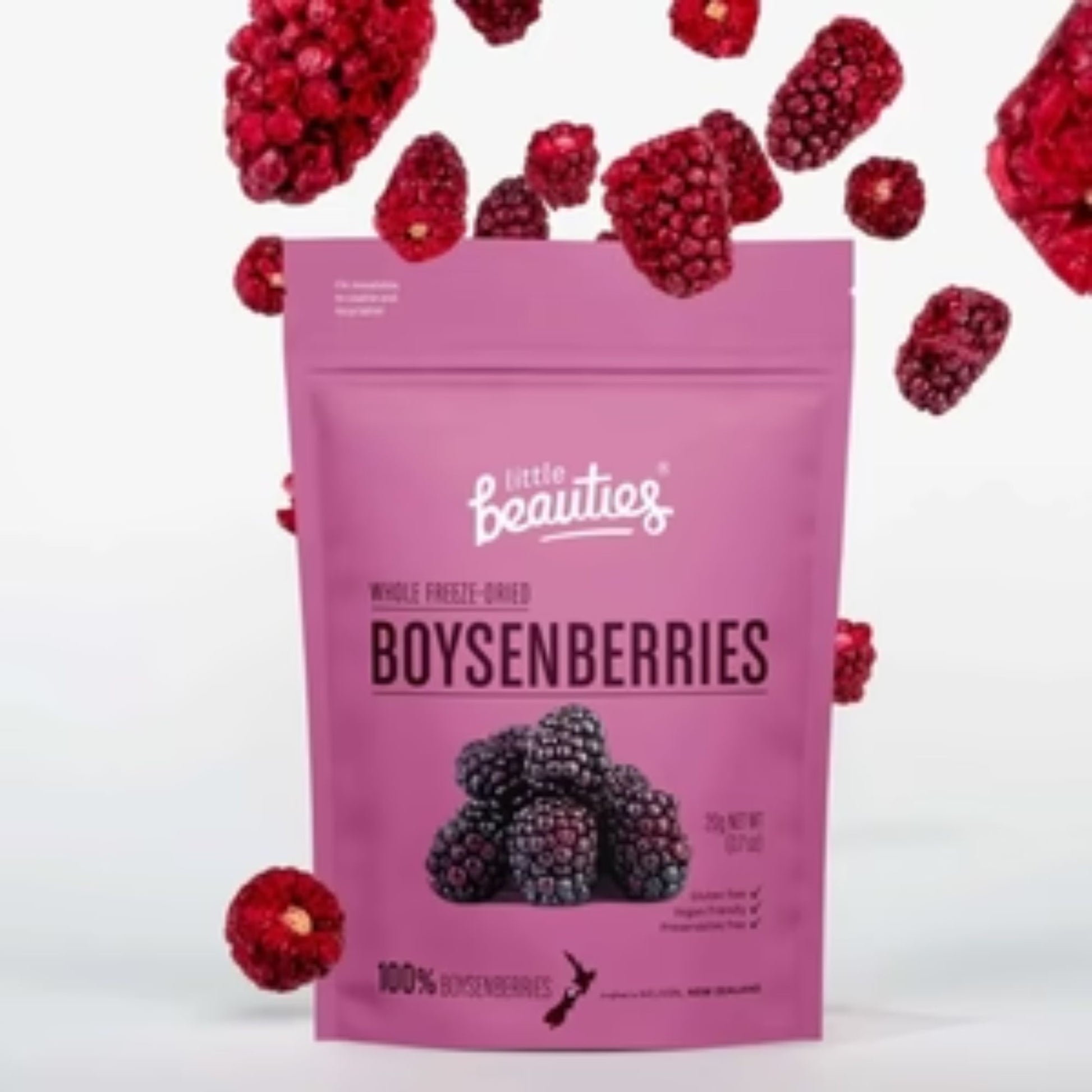 Freeze Dried Whole Boysenberries - snack from Little Beauties - Gets yours for $7.99! Shop now at The Riverside Pantry