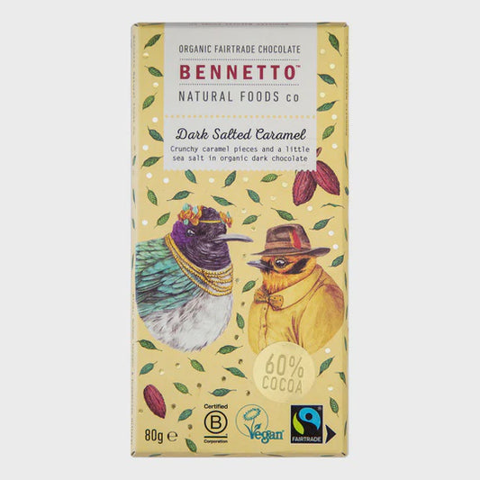 Dark Salted Caramel 80g - snack from Bennetto - Gets yours for $7! Shop now at The Riverside Pantry