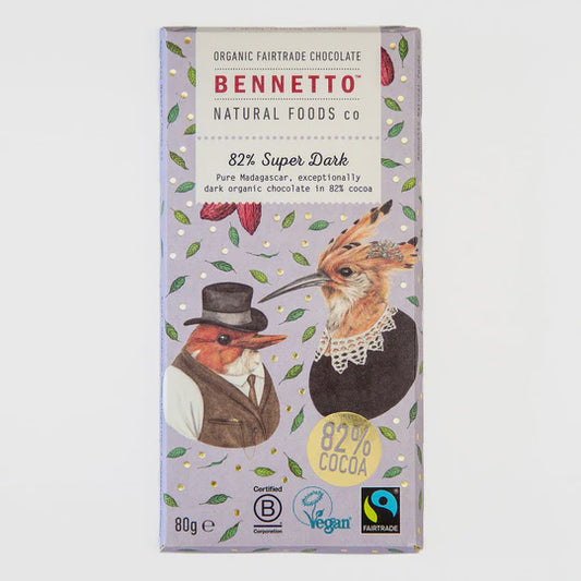 82% Super Dark 80g - snack from Bennetto - Gets yours for $7! Shop now at The Riverside Pantry
