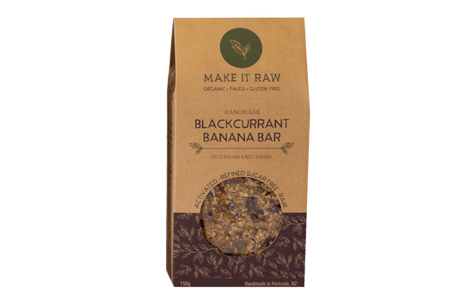 Blackcurrant Banana Bar - snack from Make It Raw - Gets yours for $13.00! Shop now at The Riverside Pantry
