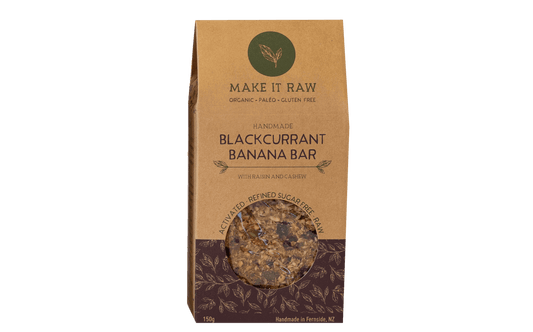 Blackcurrant Banana Bar - snack from Make It Raw - Gets yours for $13.00! Shop now at The Riverside Pantry