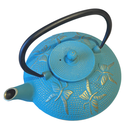 Bright Blue Cast Iron Teapot - beverage from Ti Ani - Wild & Organic Tea - Gets yours for $59.00! Shop now at The Riverside Pantry