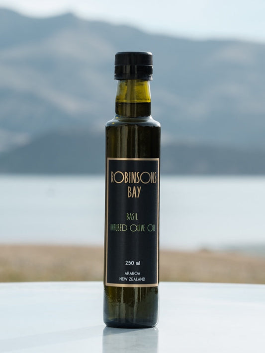 Basil Infused Olive Oil 250ml - oil from Robinsons Bay - Gets yours for $21.00! Shop now at The Riverside Pantry