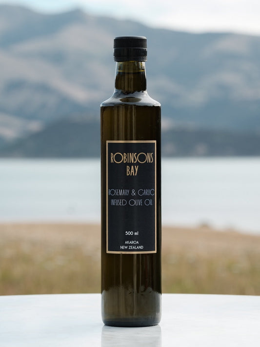 Rosemary & Garlic Infused Olive Oil 500ml - oil from Robinsons Bay - Gets yours for $37.00! Shop now at The Riverside Pantry