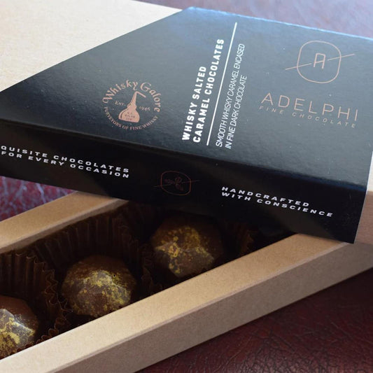 Whisky Caramel Chocolates - confectionery from Adelphi Fine Chocolate - Gets yours for $19.90! Shop now at The Riverside Pantry