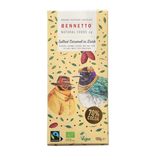 Salted Caramel in Dark 100g - confectionery from Bennetto - Gets yours for $6.99! Shop now at The Riverside Pantry