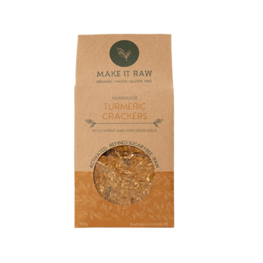 Turmeric Crackers - snack from Make It Raw - Gets yours for $9.90! Shop now at The Riverside Pantry