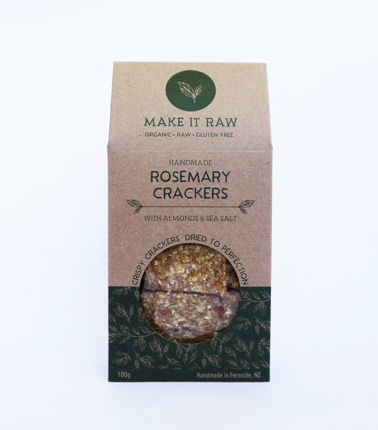 Rosemary Crackers - snack from Make It Raw - Gets yours for $9.90! Shop now at The Riverside Pantry